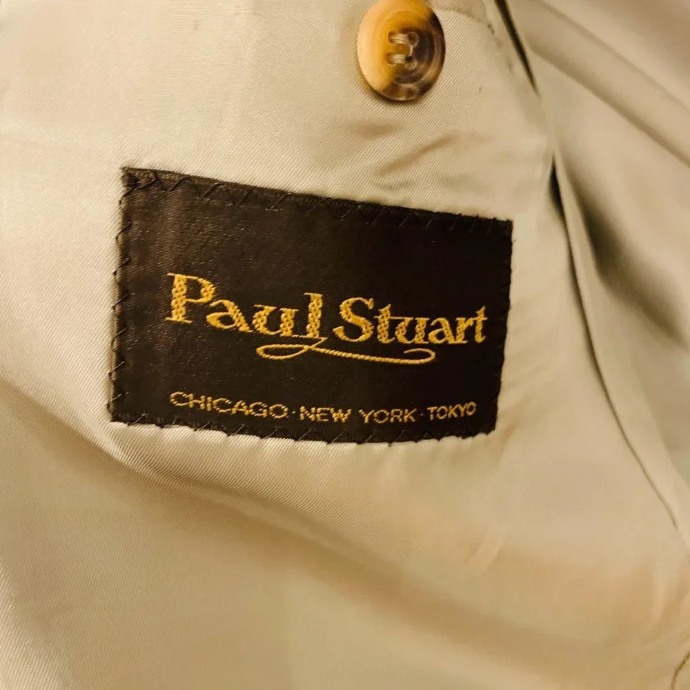 Paul Stuart Green Wool Suit Jacket Sport Coat Blazer Size 42 Short - Picture 12 of 16